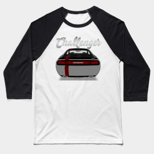 Challenger Srt-8 White Custom Stripe Back Baseball T-Shirt